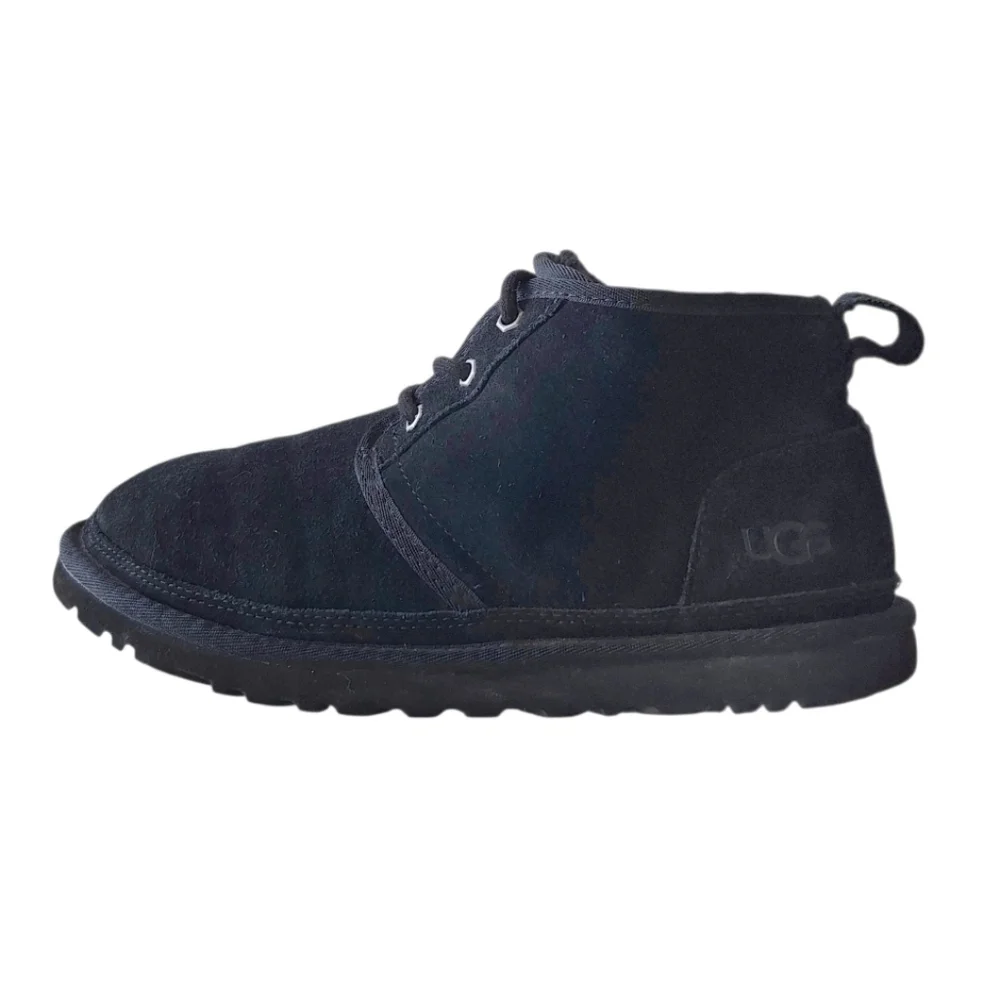 UGG Mens Neumel Black Suede Chukka Boot Sherpa Shearling Lined Logo 9